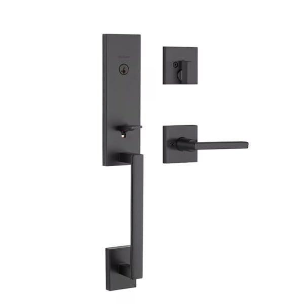Kwikset Vancouver Handleset Matte Black Finish KWS-818VNHXHFL-SQT-514-SMT-CP - main